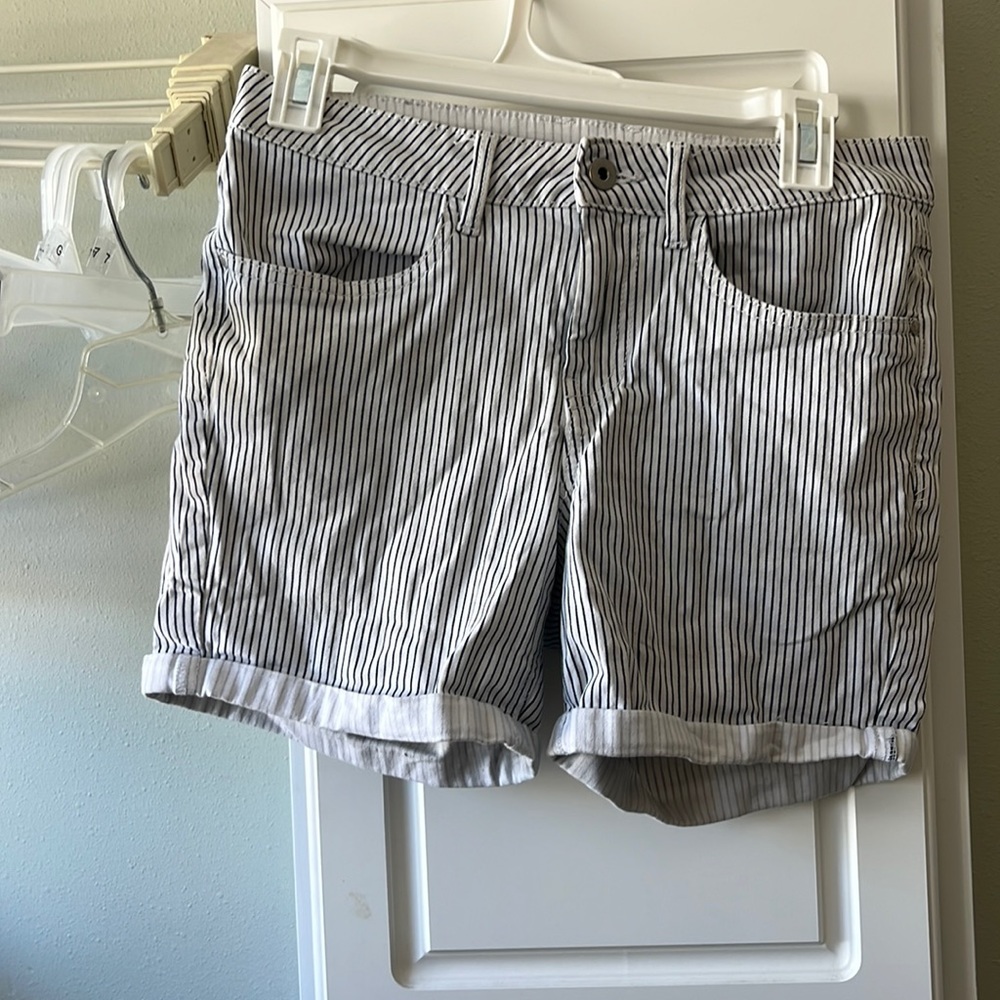 High waisted striped shorts